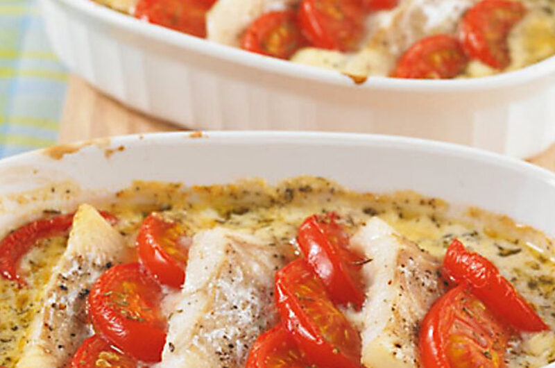 Fischauflauf mit Tomaten