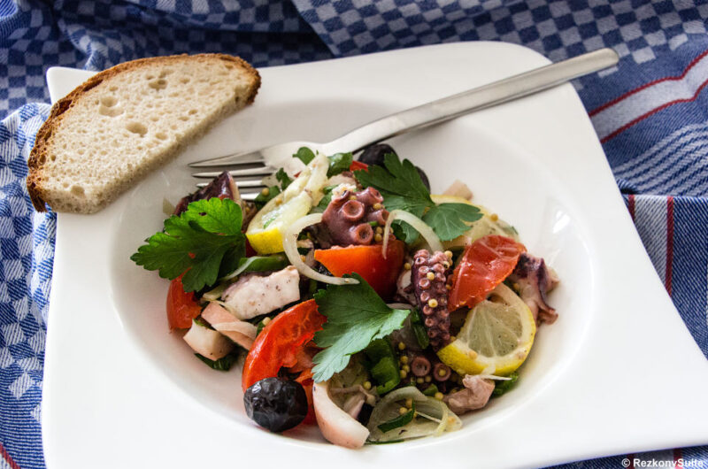 Sepia-Kartoffelsalat