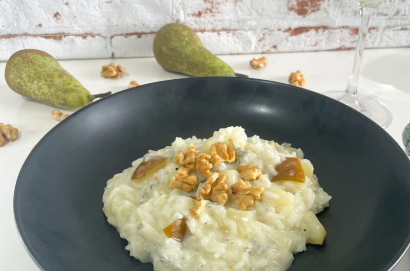 Risotto mit Gorgonzola, Birne und Walnüssen