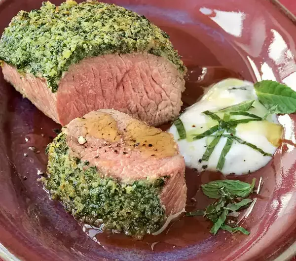 Lammlachse mit Kruste