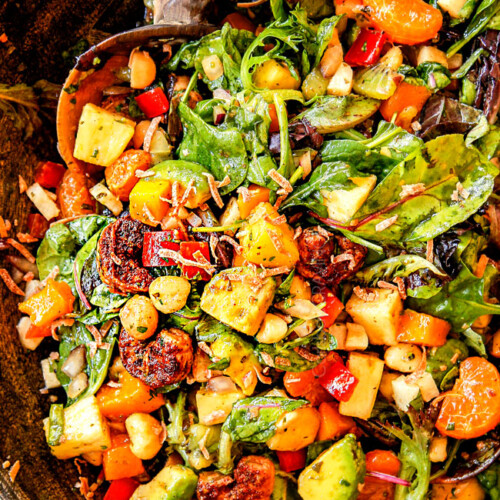 Karibischer Garnelen-Avocado Salat